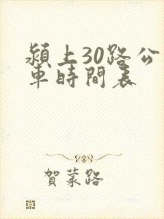 颍上30路公交车时间表