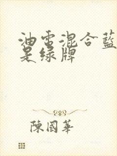 油电混合蓝牌还是绿牌