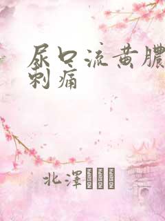 尿口流黄脓有点刺痛