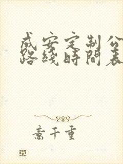 成安定制公交车路线时间表
