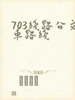 703线路公交车路线