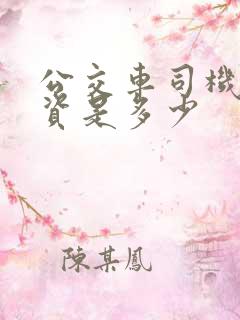 公交车司机的工资是多少