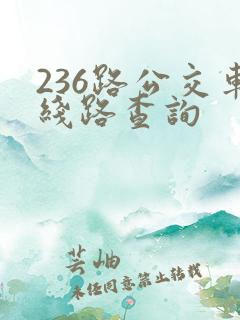 236路公交车线路查询