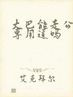 大巴能走公交车专用道吗
