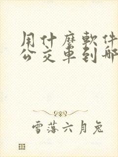 用什么软件知道公交车到哪里了