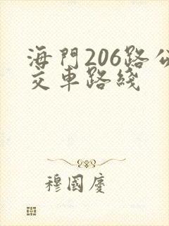 海门206路公交车路线