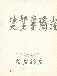 他那么撩小说全文免费阅读无弹窗