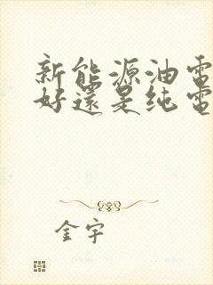 新能源油电混合好还是纯电好
