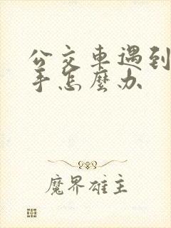 公交车遇到咸猪手怎么办