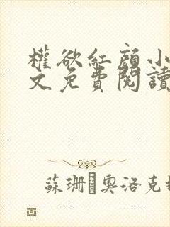 权欲红颜小说全文免费阅读