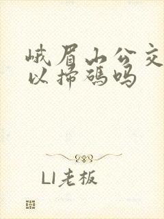峨眉山公交车可以扫码吗