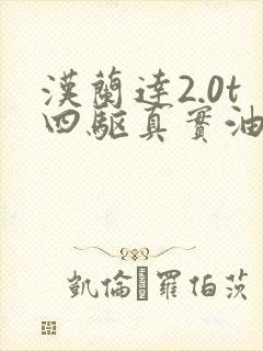 汉兰达2.0t四驱真实油耗