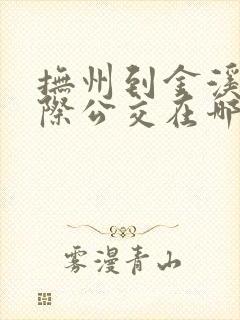 抚州到金溪的城际公交在哪里坐