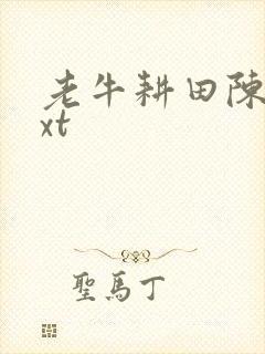 老牛耕田陈雪txt