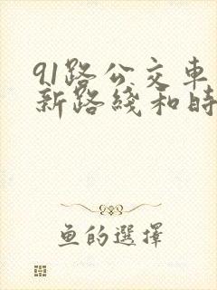 91路公交车最新路线和时间