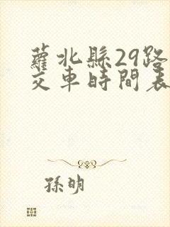 萝北县29路公交车时间表