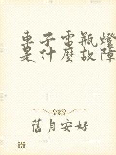 车子电瓶灯亮了是什么故障