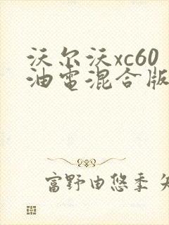 沃尔沃xc60油电混合版价格