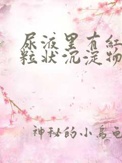 尿液里有红色沙粒状沉淀物
