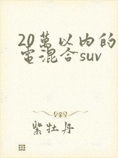 20万以内的油电混合suv