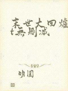 末世大回炉txt无删减