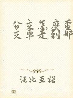 公交怎么查看公交车走到哪了