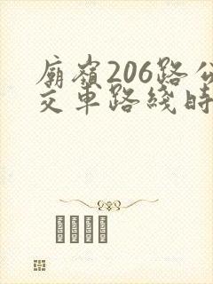 庙岭206路公交车路线时间表