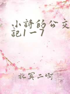 小诗的公交车日记1一7