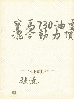 宝马730油电混合动力价格