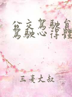 公交驾驶员安全驾驶心得体会