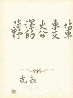 菏泽火车站到巨野的公交车时刻表