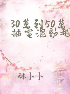 30万到50万插电混动越野车