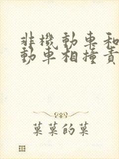 非机动车和非机动车相撞责任认定