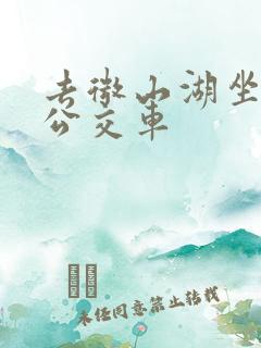 去微山湖坐几路公交车