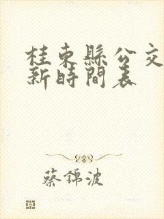 桂东县公交车最新时间表