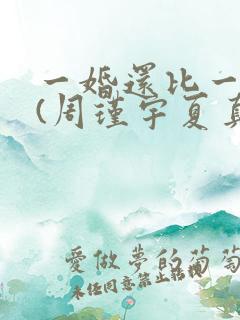 一婚还比一婚高(周瑾宇夏真钰)