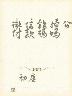 微信能扫公交车付款码吗