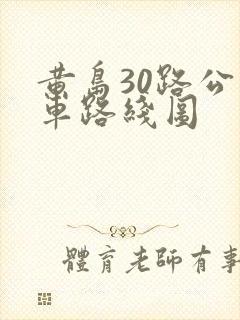 黄岛30路公交车路线图