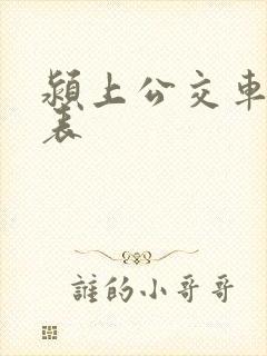颍上公交车时间表