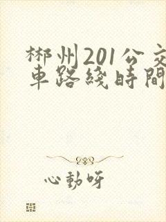 郴州201公交车路线时间表
