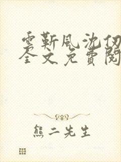 云靳风沈仞小说全文免费阅读