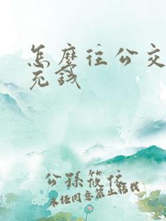 怎么往公交卡里充钱