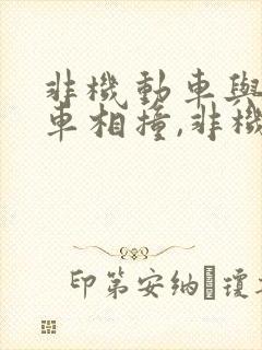非机动车与机动车相撞,非机动车主责