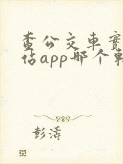 查公交车实时到站app哪个软件好