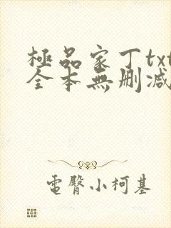 极品家丁txt全本无删减