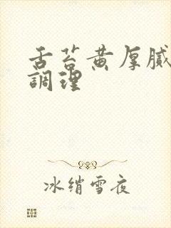 舌苔黄厚腻怎么调理