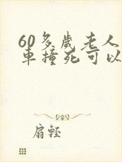 60多岁老人被车撞死可以赔多少钱