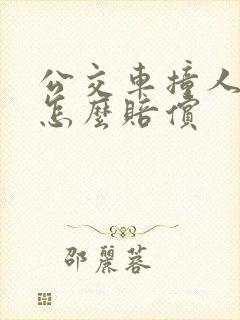 公交车撞人全责怎么赔偿