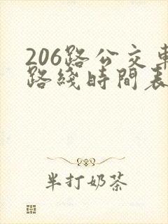 206路公交车路线时间表查询