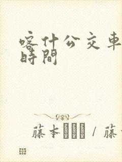喀什公交车运行时间